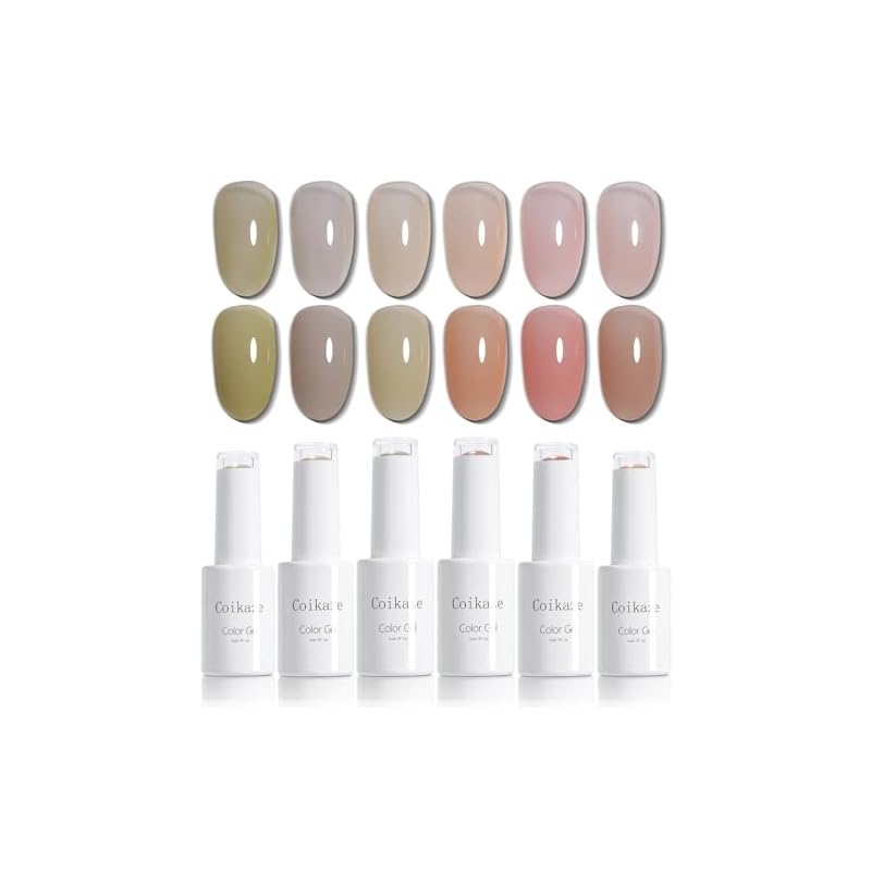 ジェルネイル Coikaze カラージェル 透け感 シアーカラージェル ネイルアート カラーネイル シアーネイル オフィスネイル ネイルカラー ネイル ジェル UVLED対応 6色入り