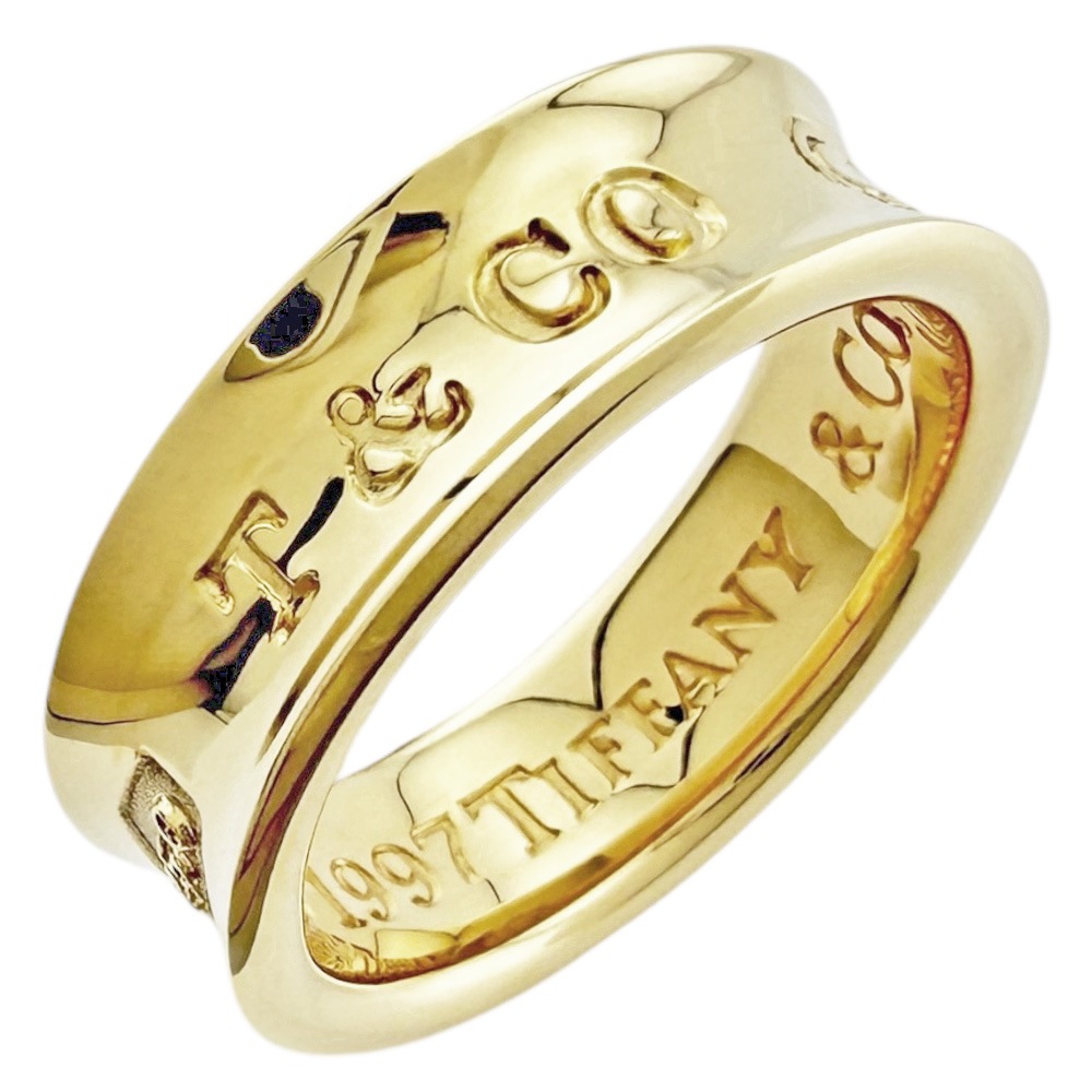 ティファニー 1837ナロー リング 指輪 10号 18金 K18イエローゴールド TIFFANY&Co. 中古 美品