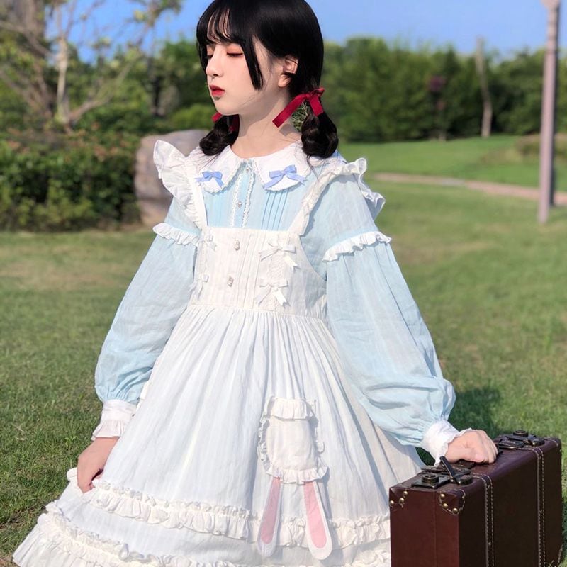 ワンピース/セットロリータスカート うさぎとアリスのオリジナルロリータ春ワンピースP