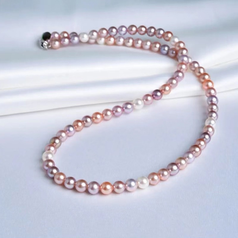 【急速出荷】送.料.無.料.天然 淡水パールキャンディーカラー ネックレス 大人アクセサリー
