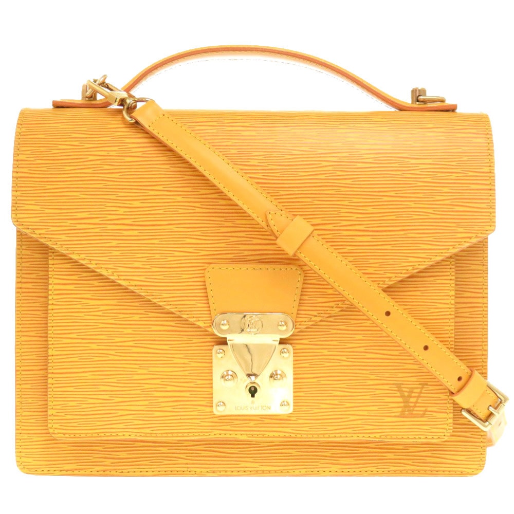 新品同様 モンソー エピ M52129 ハンドバッグ エピレザー/エピ タッシリイエロー LV 0075【中古】 メンズ