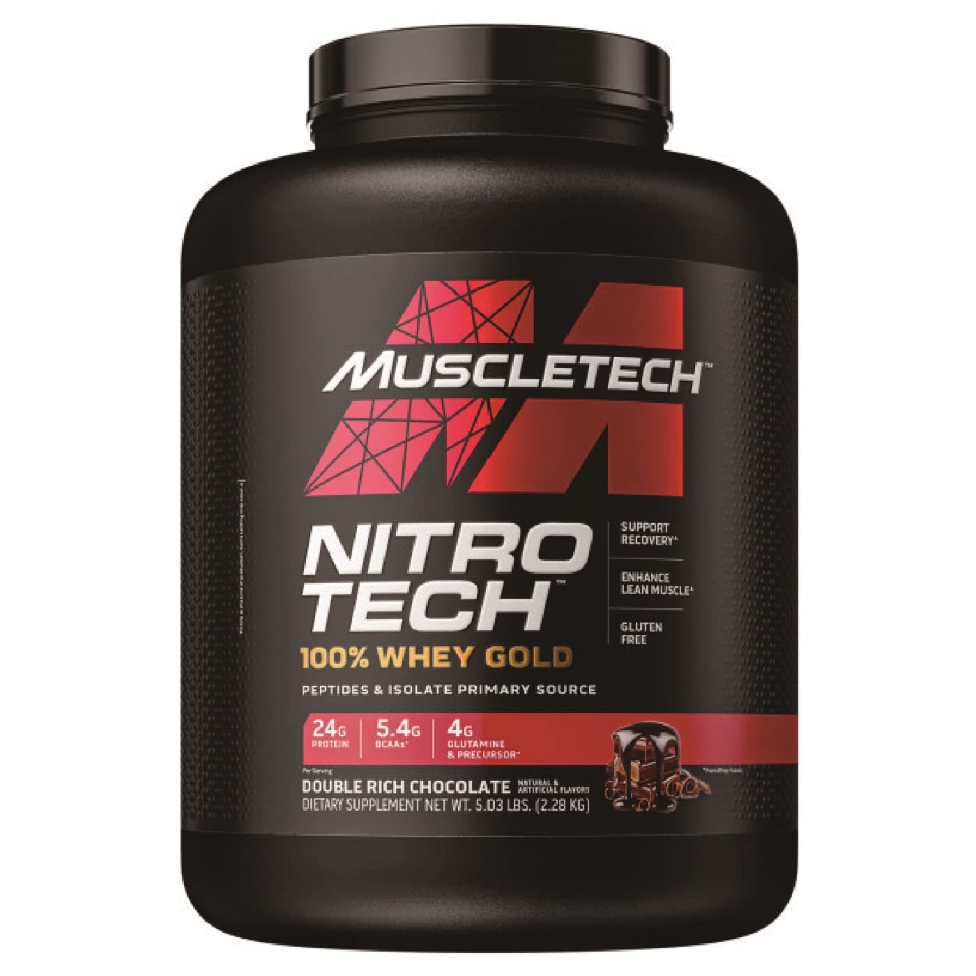 【国内正規品】Muscletech(マッスルテック) ニトロテック 100%WHEY GOLD ホエイゴールド ダブルリッチチョコレート 2.27kg