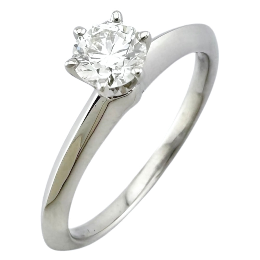 ティファニー ソリティア リング 指輪 7.5号 Pt950プラチナ ダイヤモンド TIFFANY&Co. 中古 美品
