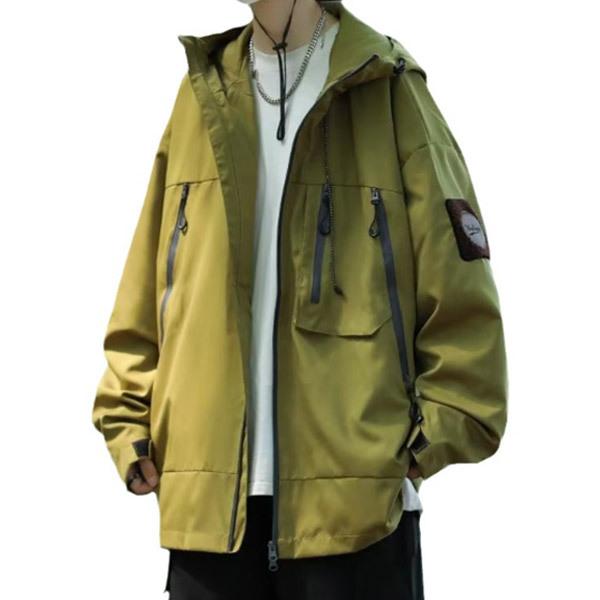 マウンテンパーカー ウィンドブレーカー メンズ ブルゾン フード付き ジップアップ アウトドア スポーツ キャンプ 釣り 登山ウェア 春 秋