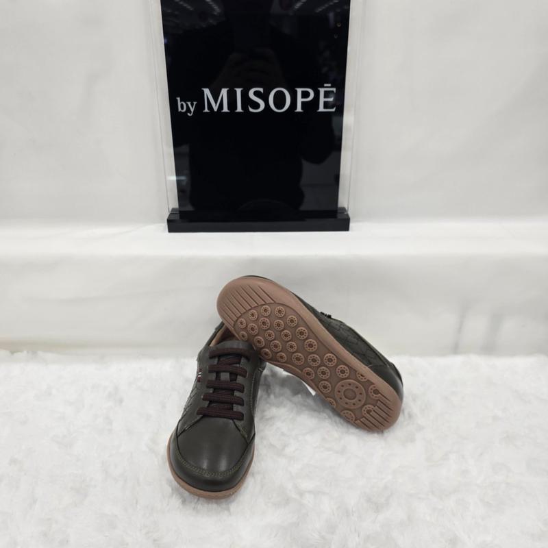 By 女性 キルティング ディテール ロー スニーカー 112HT430SF008 KAKI 4 JJ