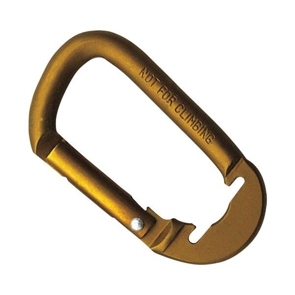 （まとめ）角利産業 アルミカラビナ 6mm 金[x10セット]