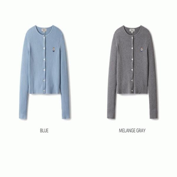 女性用スティーブ リブ編みボタンカーディガン / Steve Ribbed Button Cardigan_A WHCKE4V42F