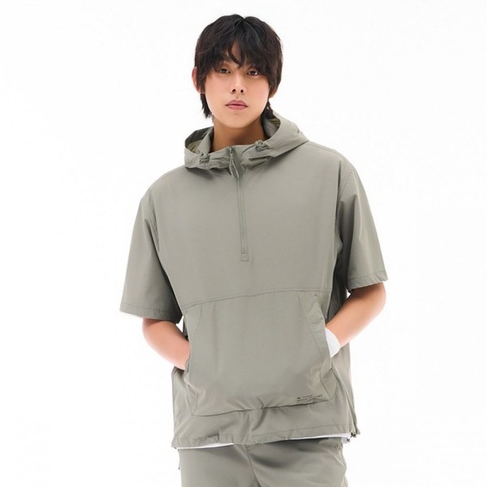 [チェースカルト] パブリッククールストレッチフード付き半袖アノラックTシャツ-EBRU5821D0V