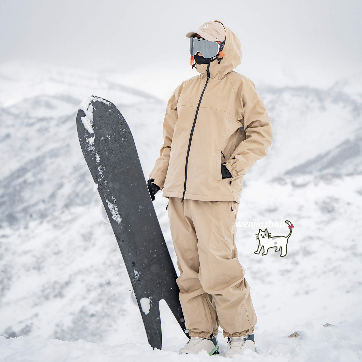 スノーボードウェア 2025 上下セット メンズ レディース アウター ジャケット パンツ ズボン ピンク セットアップ ウィンタースポーツ 韓国風 防水防寒スノーウェア スキーウェア スノボウェア