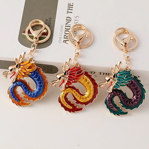 Qoo10] 油滴る十二支龍キーホルダー干支辰メタルバ