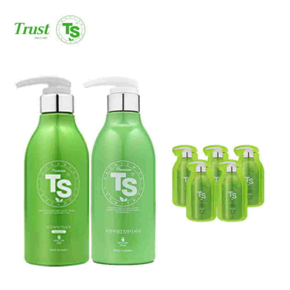 プレミアムTSシャンプー500ml+プレミアムTSコンディショナー500ml+プレミアムシャンプー6ml×5個