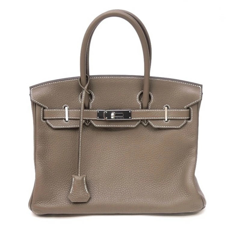 エルメス HERMES ハンドバッグ バーキン30 T刻印 SV金具 エトゥープ トリヨンクレマンス 【中古】(68661)