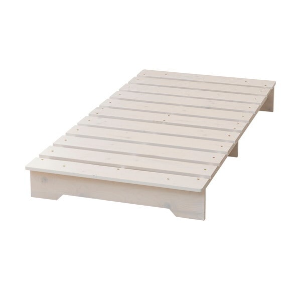 サンハーベスト ZLF-101 SS WH 天然木ステージすのこベッド セミシングルサイズ ホワイトウォッシュ メーカー直送
