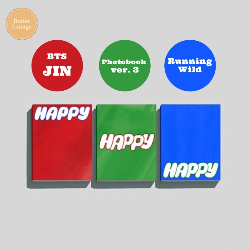 BTS JIN Happy [Photobook CD SET] 1st Solo Album/ Journey + Imagine + Navigate/ Running Wild/ 新曲