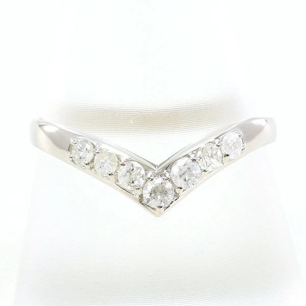 PT900 プラチナ リング 指輪 16号 ダイヤ 0.30 ジュエリー 中古