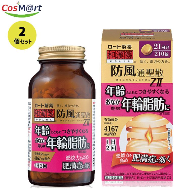 【2個セット】【 第2類医薬品】ロート防風通聖散錠ZII210錠 4987241159154-2 5,793円