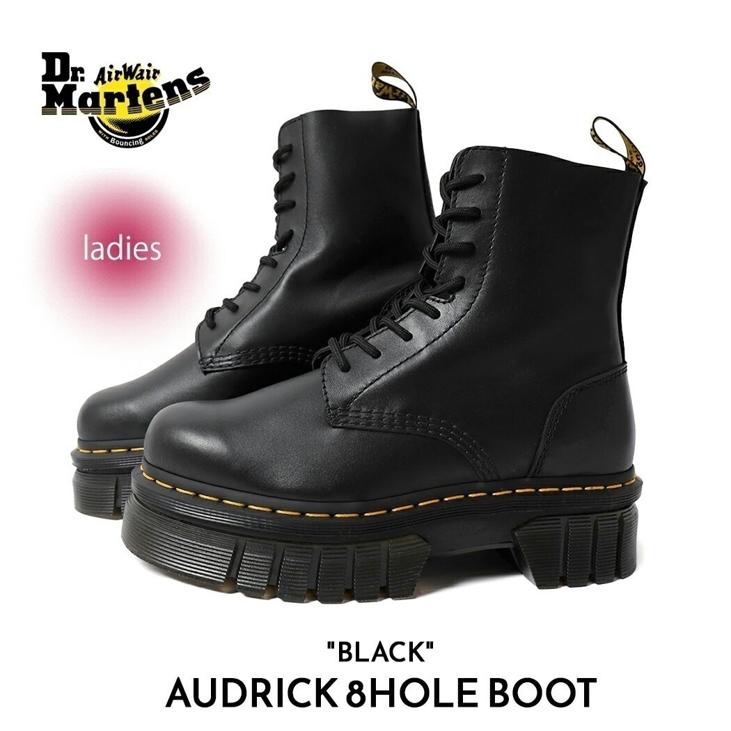 Dr.Martens ドクターマーチン 8ホール レザー シューズ ブーツ AUDRICK 8HOLE BOOT SMOOTH BLACK 黒 ブラック レースアップ 27149001
