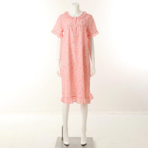 []涼しい綿ポリ!! さわやかなクリーズ小花柄!! 夏の女性ワンピース(VGN4535)