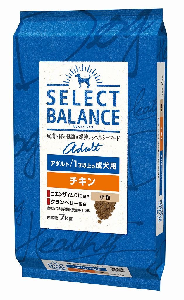 【選べるおやつのおまけ付き】セレクトバランス　アダルト　チキン　小粒　１才以上の成犬用　7kg【ドッグフード】【正規品】
