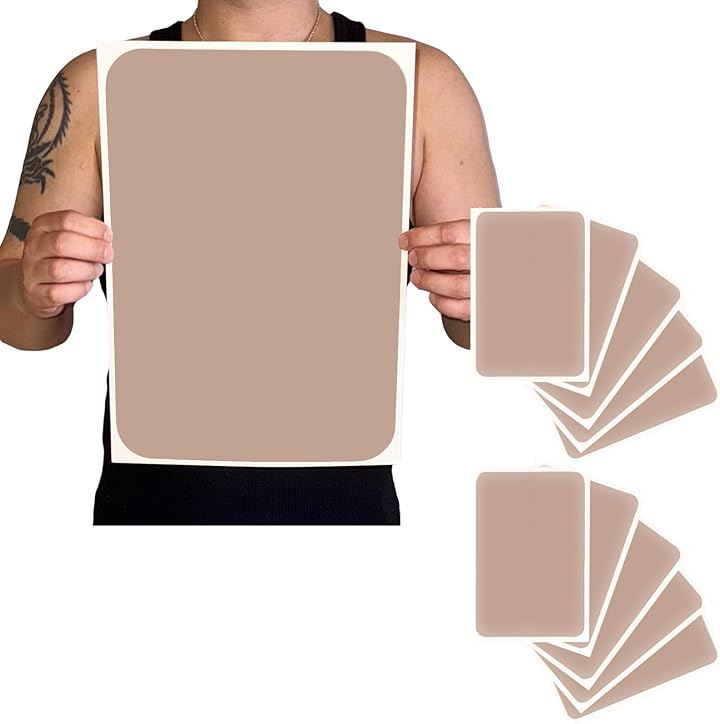 タトゥー隠し シール 刺青 入れ墨 隠す 防水テープ 特大 大判(色黒 10枚セット, B4)