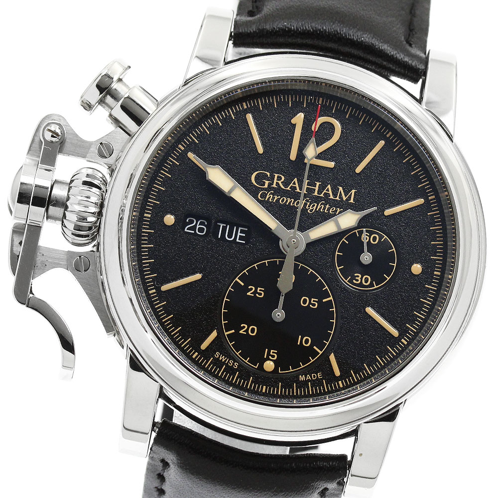 グラハム GRAHAM 2CVAS.B01A クロノファイター ヴィンテージ デイデイト 自動巻き メンズ 良品 _950186【中古】