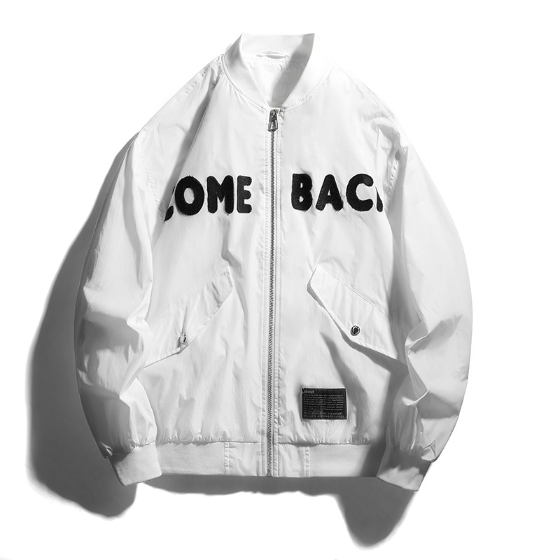 春メンズ野球ウェアジャケット流カジュアルアルファベットゆったりワイドコート 5,321円