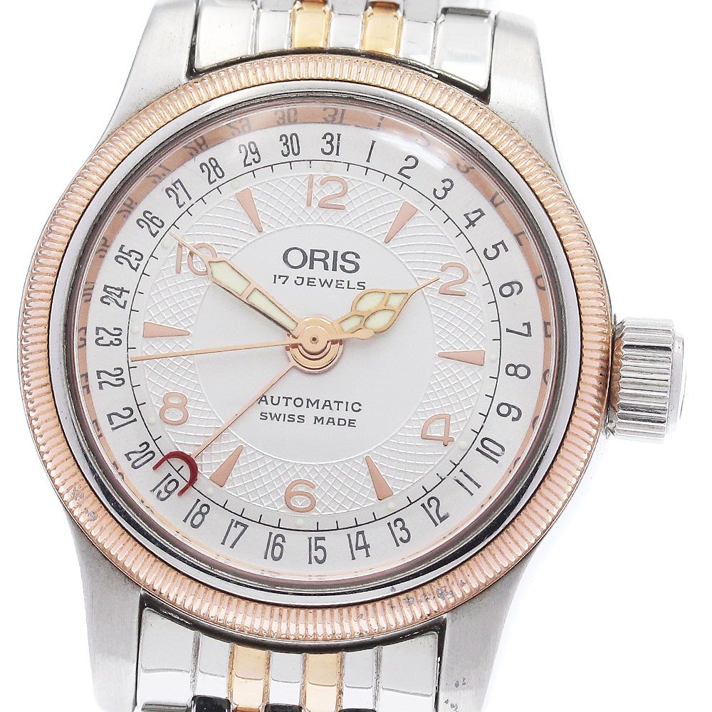 オリス ORIS 7550 ビッグクラウン ポインターデイト 自動巻き レディース _944346【中古】