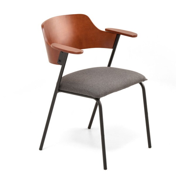 B.Bファニシング FRDC0095FADGY ダークグレー Francis ダイニングチェア (2脚セット) メーカー直送