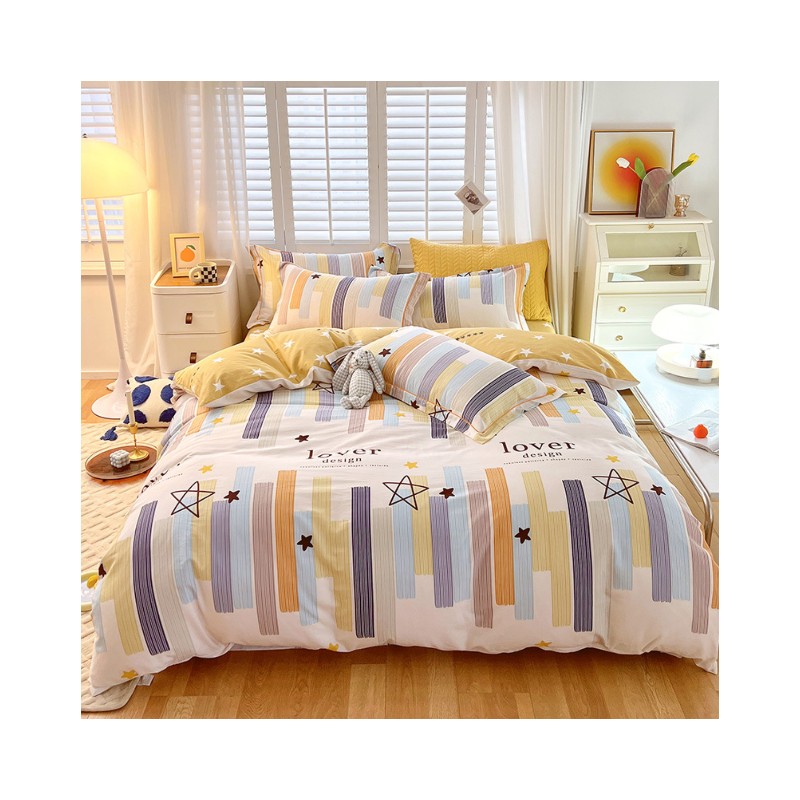 ins風純綿寝具4種セット シーツ 布団カバー 枕カバー 19,800円