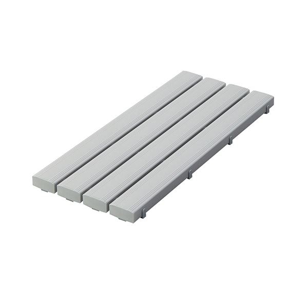 （まとめ）テラモト 抗菌安全スノコ 900×400mm 灰 MR-910-011-6 1台 (×3セット)