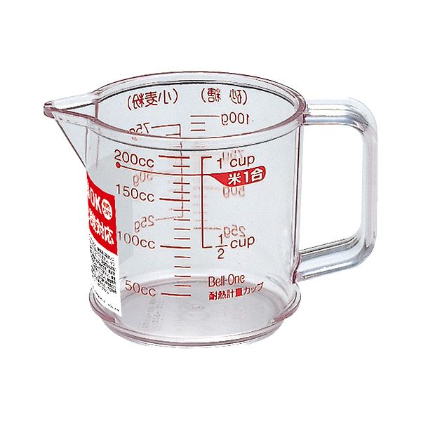 （まとめ）アスベル 耐熱計量カップ R-200 220ml 1個(×10セット)