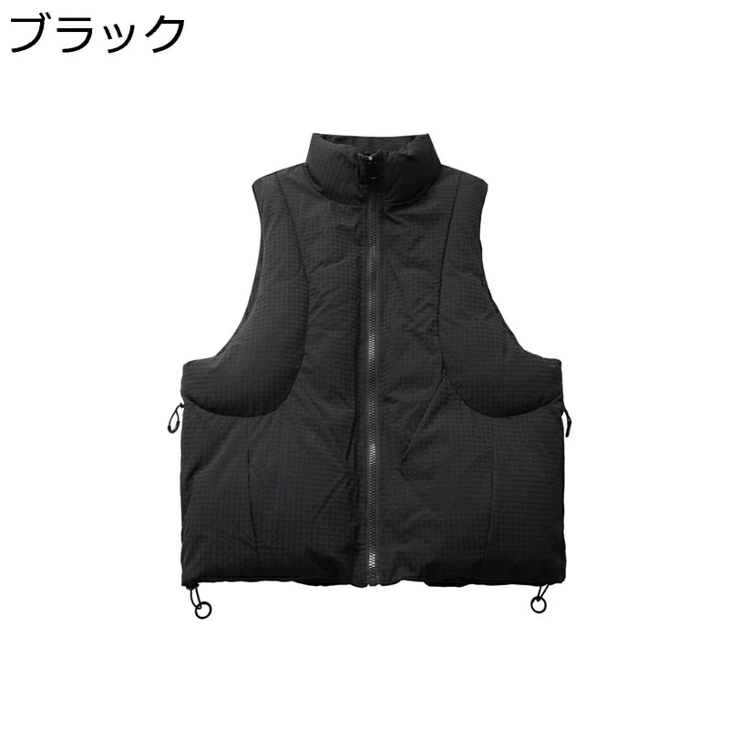 ダウンコットン 保温ベスト メンズ 中綿ベスト アメリカン レトロ 格子柄 冬用ベスト 大きいサイズ 秋冬 薄手 保温 暖かい 防寒対策 カジュアル 通勤 通学