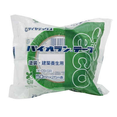 他サイト： ダイヤテックス　パイオラン塗装養生用テープ　Y09GR50MMの商品画像