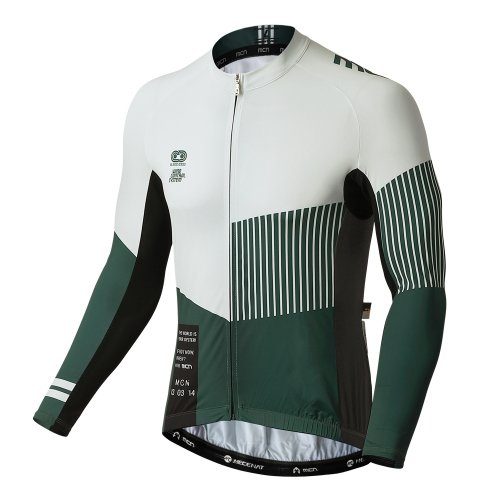MCNSPORTS スイフトグリーンロングスリーブジャージーバイク服