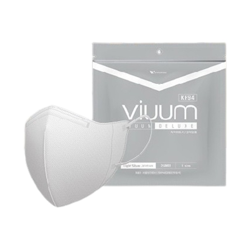 プルムウェルネス ビウムデラックスKF94カラーマスク中型ライト シルバー 25本入X6個 5,194円