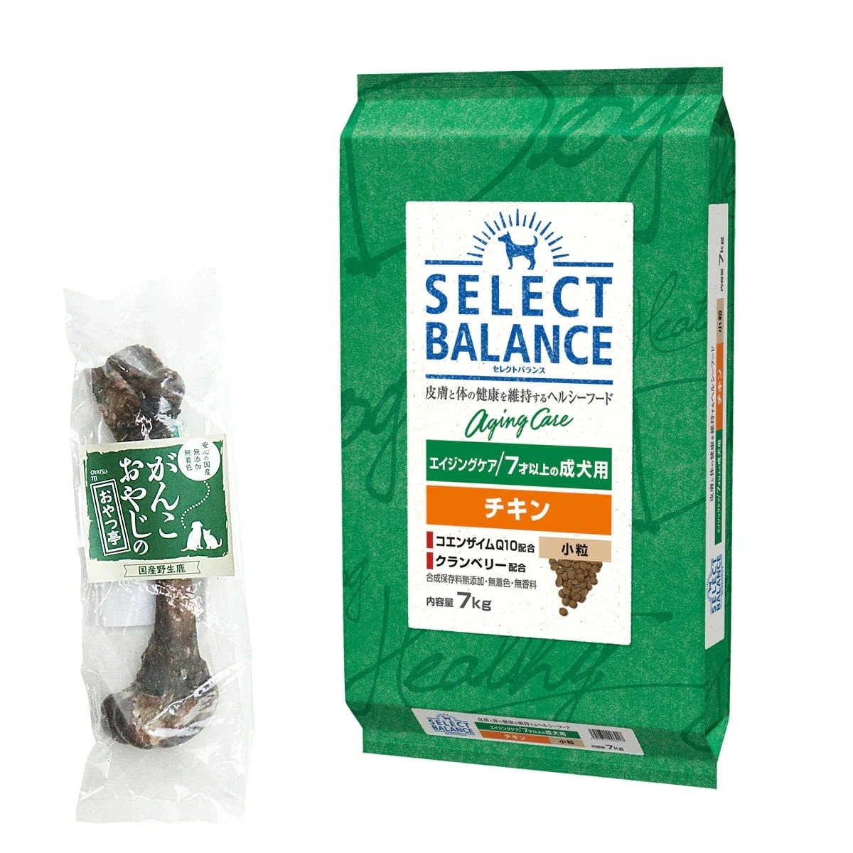 エイジングチキン 小粒7kg【国産鹿レッグボーン 1本Mサイズ付き】犬 ドッグフード