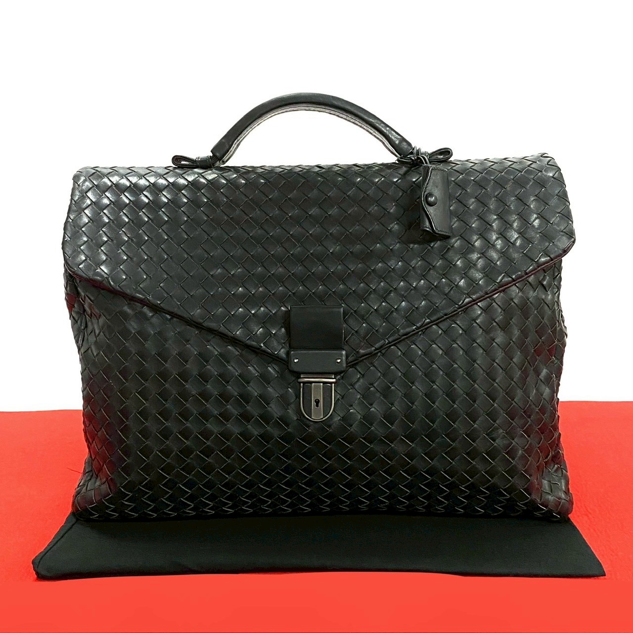 イントレチャートビジネスバッグ レザー ブラック 927-7