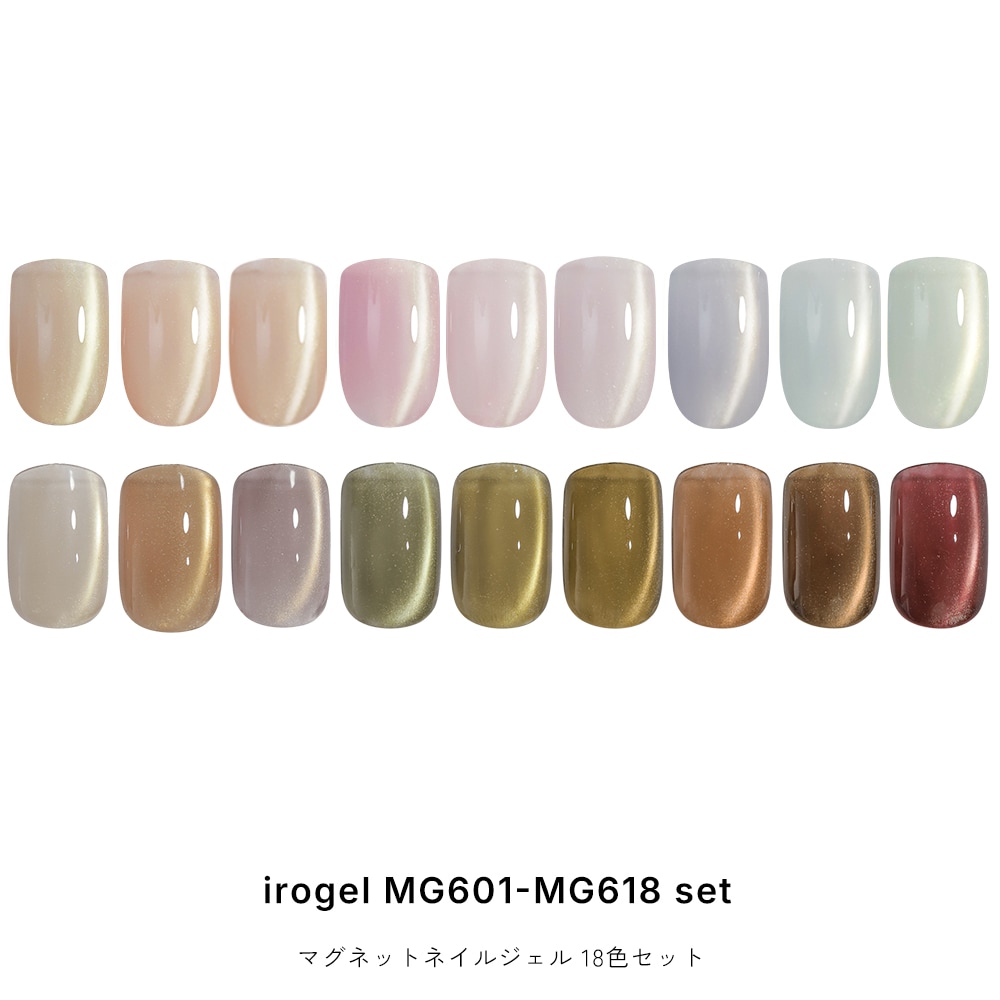 18色セット 超微粒子4ミクロン マグネットネイル irogel MGシリーズ vol.6 約3g入り ng