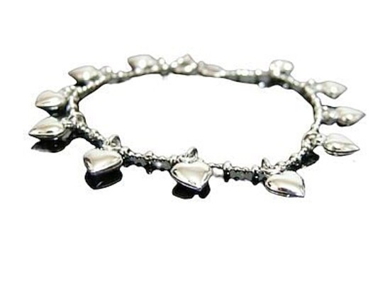 イタリア製立体ハートモチーフ*シルバーブレスレット