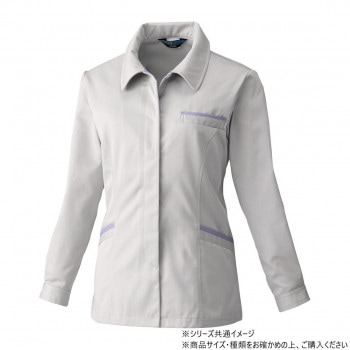 桑和 4222 レディース長袖スモック Mサイズ ローズウット（83）