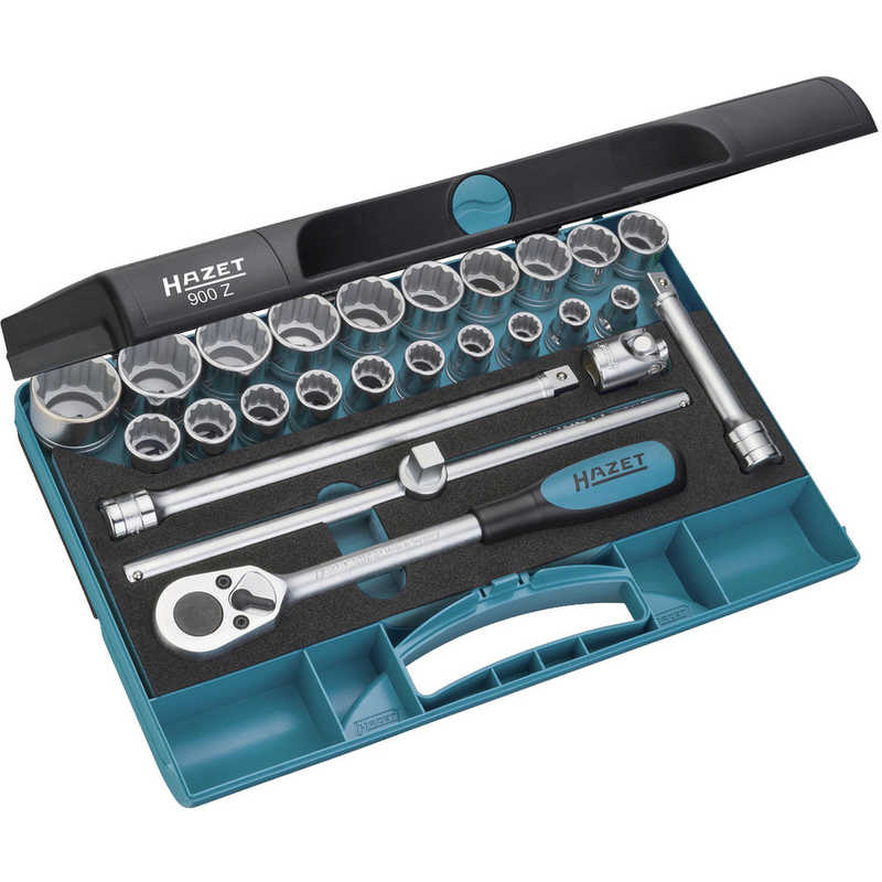 HAZET社　ソケットレンチセット(12角タイプ差込角12.7mm)　900Z