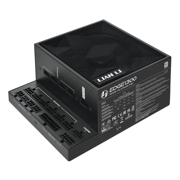 ATX 3.1 PC電源 EDGE 1300 BLACK/L-Shapeデザイン/80PLUS Platinum認証 LL-EDGE PLATINUM 1300W BK