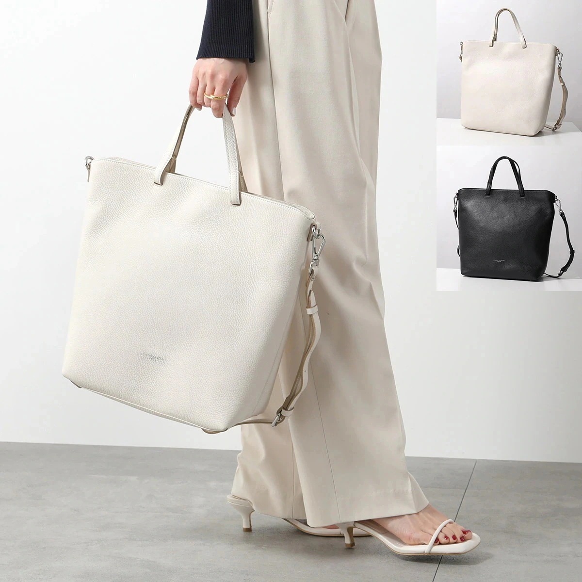 GIANNI CHIARINI ジャンニキアリーニ トートバッグ AIDA アイーダ BS 11595 GRN レディース レザー A4 オフィス 縦型 ショル