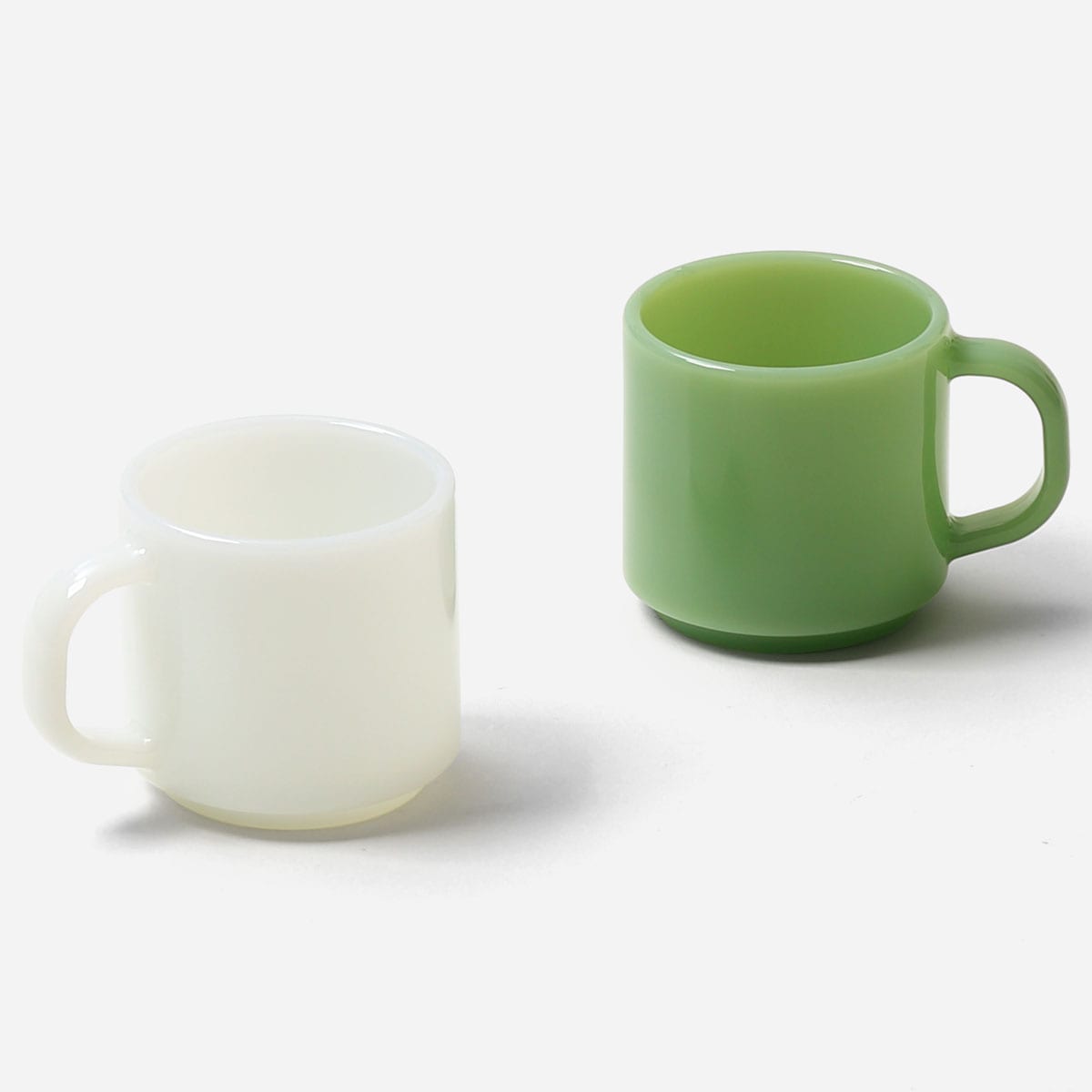 ミルクガラス食器 イデアコ テーブルウェア ミルクガラス マグカップ 2点ペアセット ideaco Milk Glass mug cup 2pcs ホワイト/ジェード