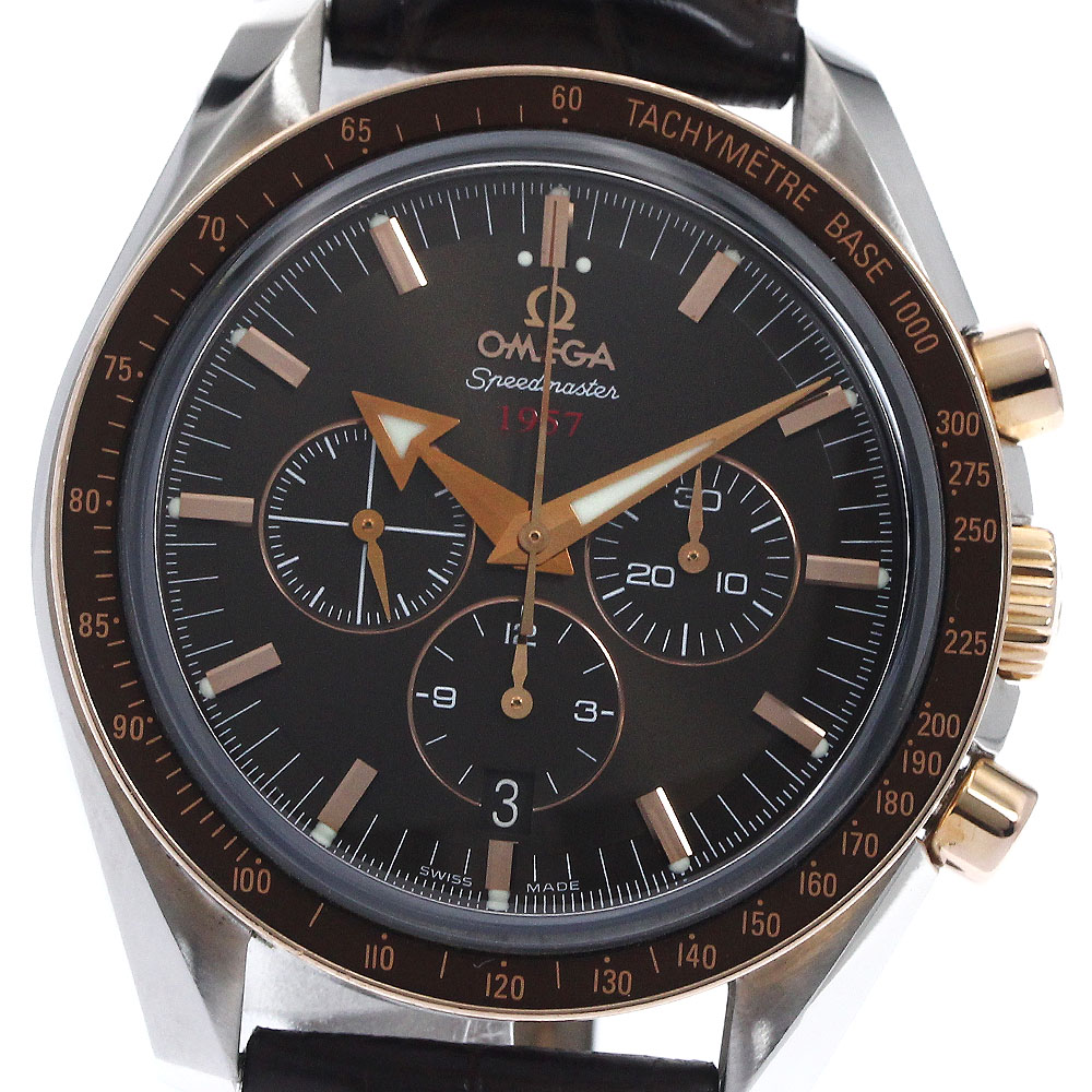 ベルト訳あり オメガ OMEGA 321.93.42.50.13.001 スピードマスター ブロードアロー デイト コーアクシャル 自動巻き メンズ _883156【中古】