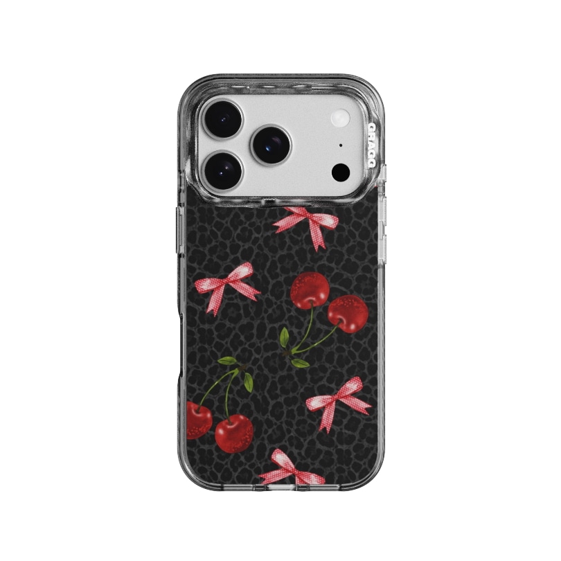 【GRAGG】 MAGSAFE LAYERS FRAME CASE CLEAR BLACK - LEOPARD CHERRY CLUB 正規品