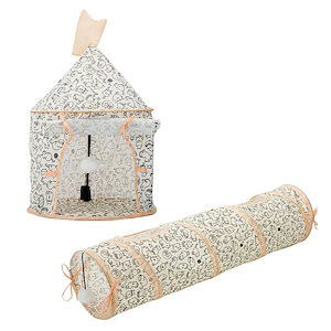 猫ハウス 折り畳み 猫トンネル 猫用 テント 猫の巣 ボール付 猫遊び 長いトンネル ペットおもちゃ