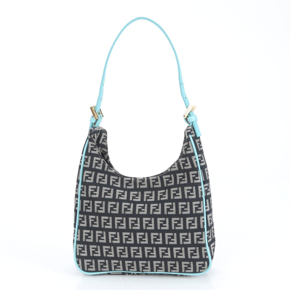 美品 ズッキーノ FF 8BR157 レザー×キャンバス ショルダーバッグ 肩掛け トート ハンド レディース RUE CO10-6 中古