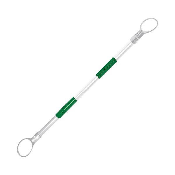 （まとめ） WING ACE コーンバー 伸縮タイプ 緑／白 SCB-GW[x10セット]