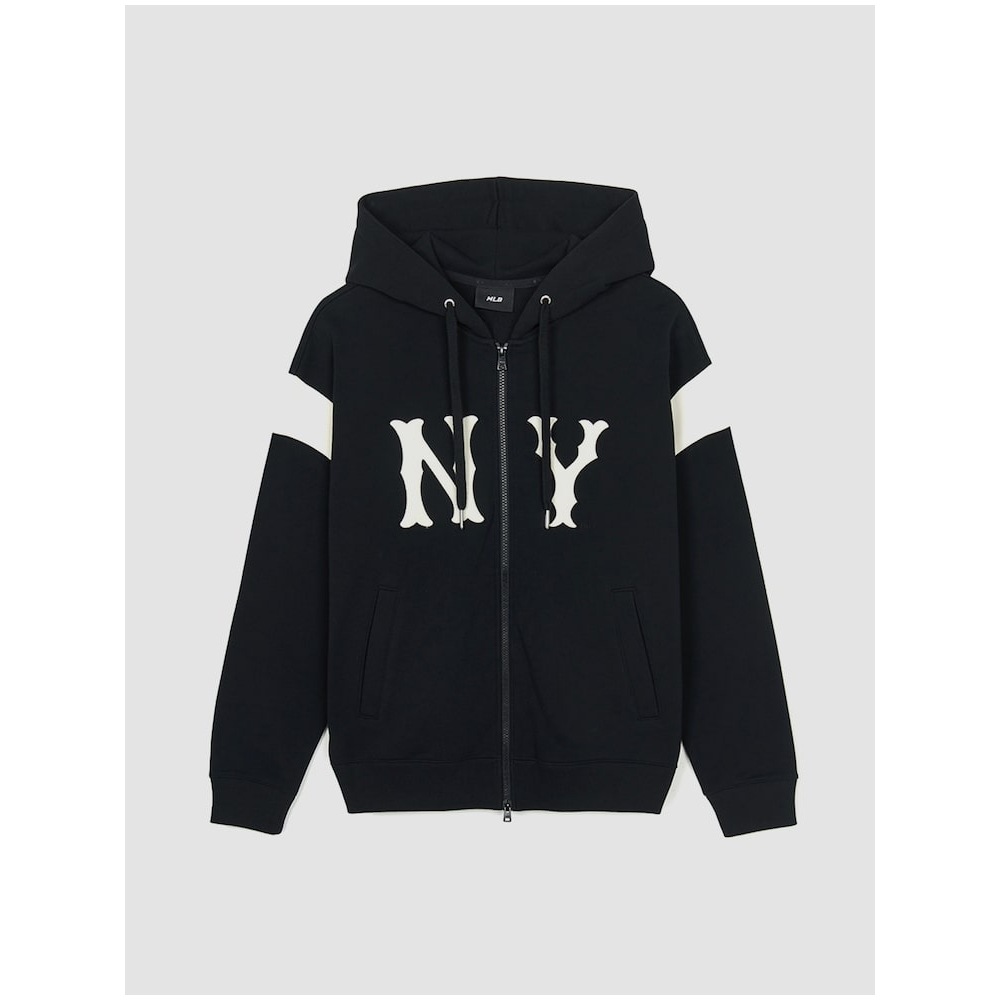 MLB スポーティーバーシティショルダージップアップパーカー NY (ブラック) QHHC3ATRV0144-50BKS